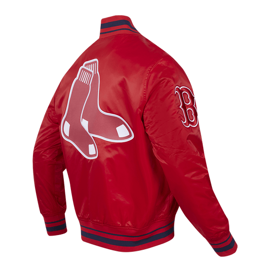 MLB BOSTON RED SOX SCRIPT TAIL MEN'S SATIN JACKET
