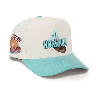 95 Trafikking Men's Snapback Norwalk Hat - Creme/Baby Blue
