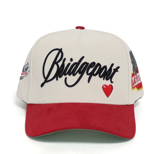 95 Trafikking Men's Bridgeport Snapback Hat - Off White/Burgundy