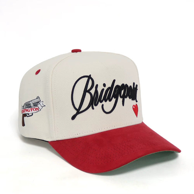 95 Trafikking Men's Bridgeport Snapback Hat - Off White/Burgundy