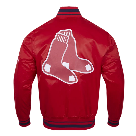 MLB BOSTON RED SOX SCRIPT TAIL MEN'S SATIN JACKET