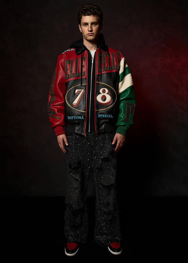 Pelle Pelle - Daytona Special Jacket - Cabernet / Black / Jet Green