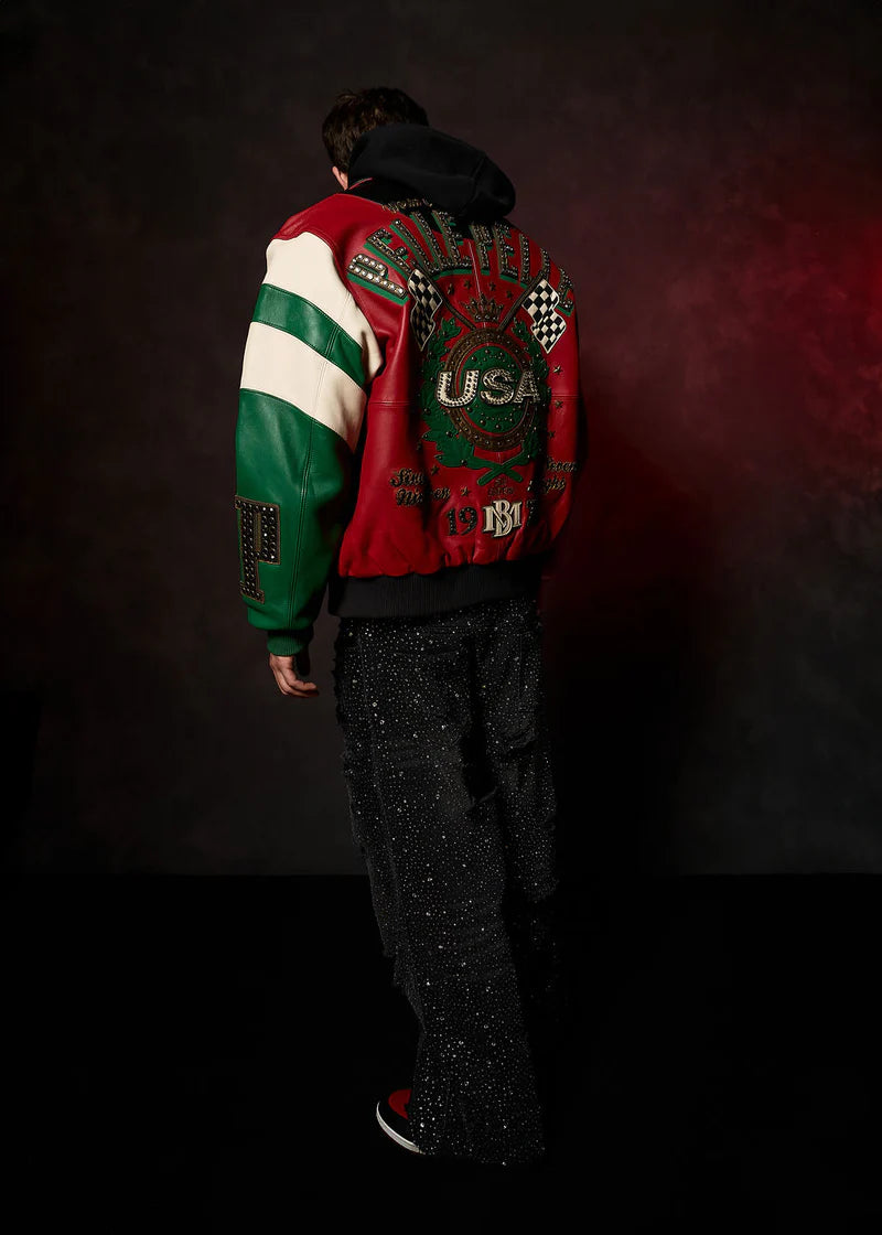 Pelle Pelle - Daytona Special Jacket - Cabernet / Black / Jet Green