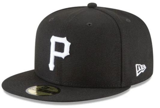 New Era 59Fifty Fitted - Pittsburgh Pirates Black and White Basic 59Fifty Fitted