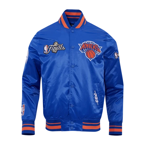 Knicks Champs Satin Jacket Royal