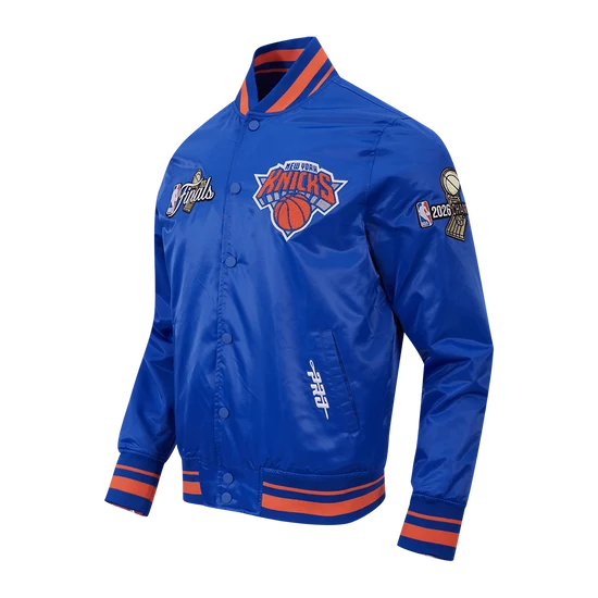 Knicks Champs Satin Jacket Royal