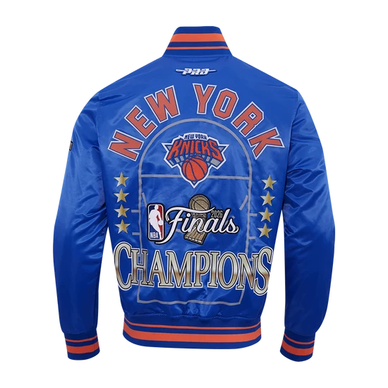 Knicks Champs Satin Jacket Royal