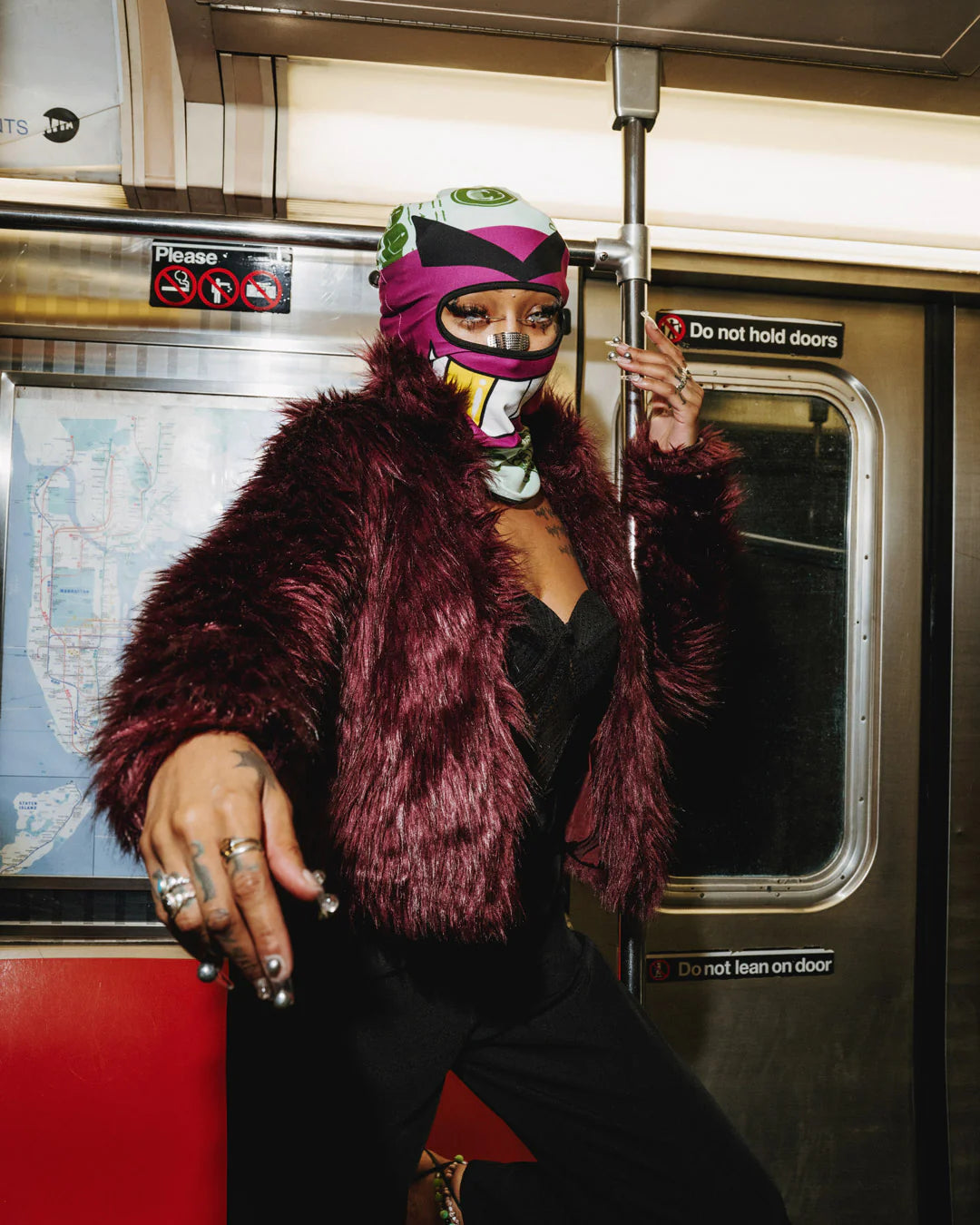 Sprayground Money Boy Ski Mask (Purple)